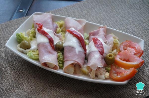 Recette de cannellonis au jambon d'York et au thon