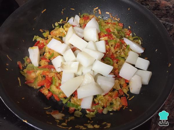 Recette Fideuá aux seiches et légumes - Étape 3