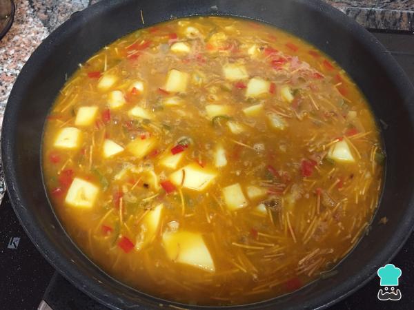 Recette Fideuá aux seiches et légumes - Étape 6