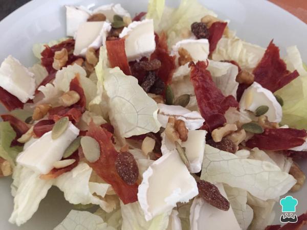 Salade de laitue au fromage de chèvre et jambon Recette - Étape 4