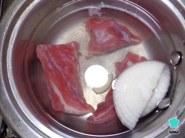 Recette de Salpicon de boeuf aux nopales - Étape 2