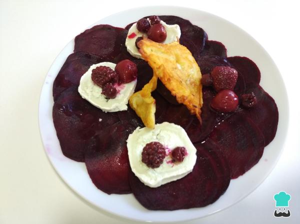 Recette Carpaccio de betteraves au fromage de chèvre