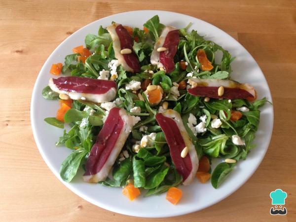 Recette Salade de jambon de canard au chèvre
