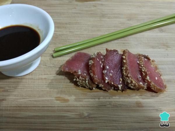 Recette Tataki de thon au soja et sésame