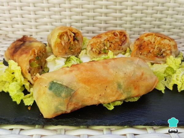 Recette de rouleaux de printemps végétaliens