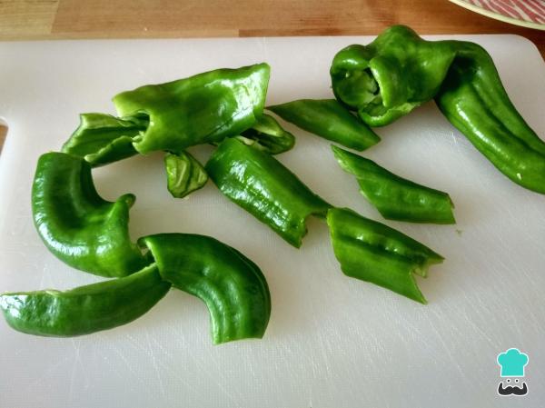 Recette Longe frite aux poivrons - Étape 2