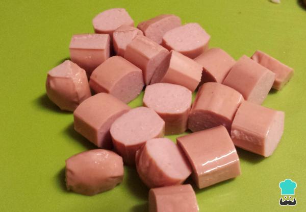 Recette Saucisses aux champignons - Étape 2