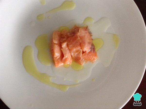 Recette de sashimi au saumon et au basilic - Étape 4
