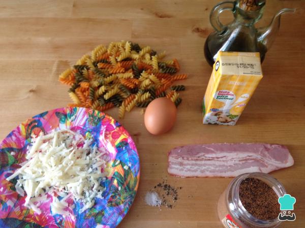 Recette Fusilli Carbonara - Étape 1