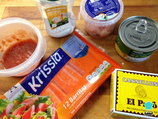 Recette de cannellonis aux fruits de mer froids - Étape 1