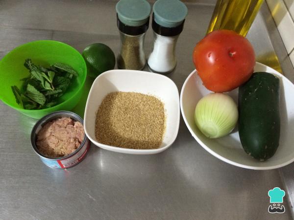 Recette de salade au blé américain et au thon - Étape 1