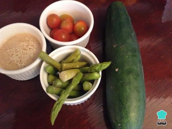 Recette de salade de concombre et sésame - Étape 1