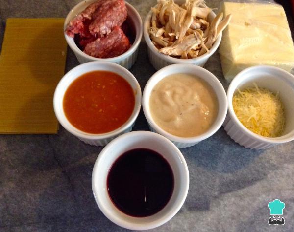 Recette de lasagnes au poulet et au boeuf haché - Étape 1