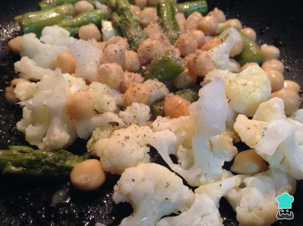 Salade de pois chiches avec recette de poulpe - Étape 7