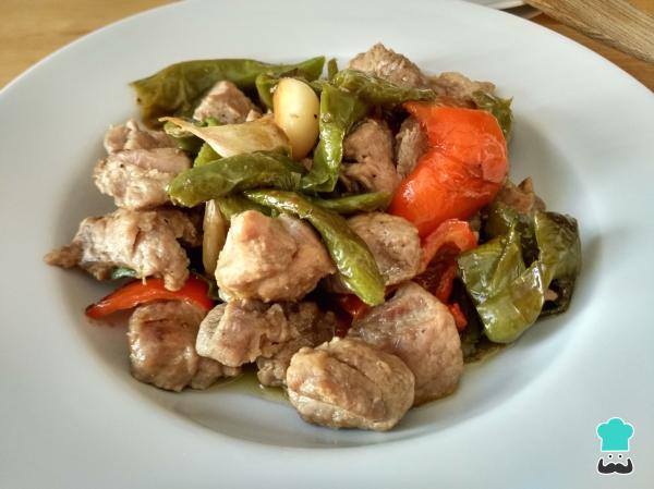 Recette Longe sautée aux poivrons