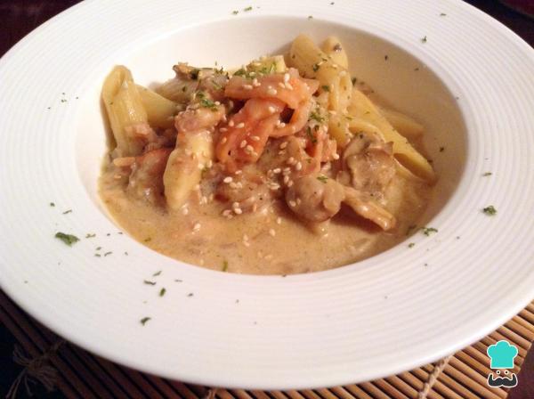 Recette de macaroni au fromage et au saumon