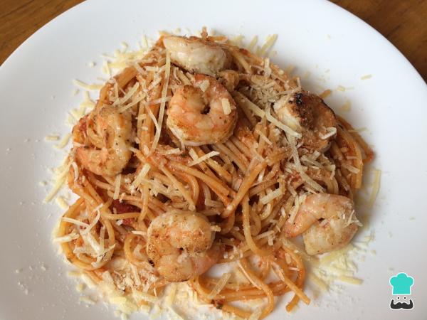 Recette de pâtes aux crevettes cajun