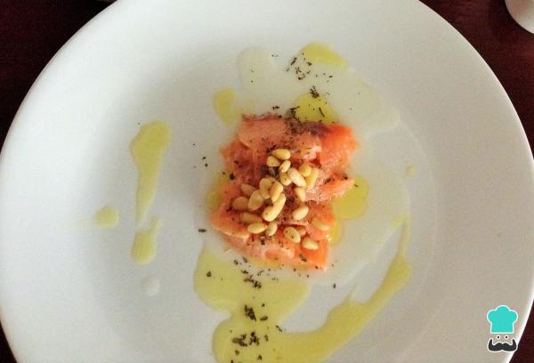 Recette de sashimi au saumon et au basilic