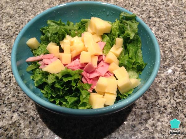 Recette de salade de jambon et de fromage - Étape 7