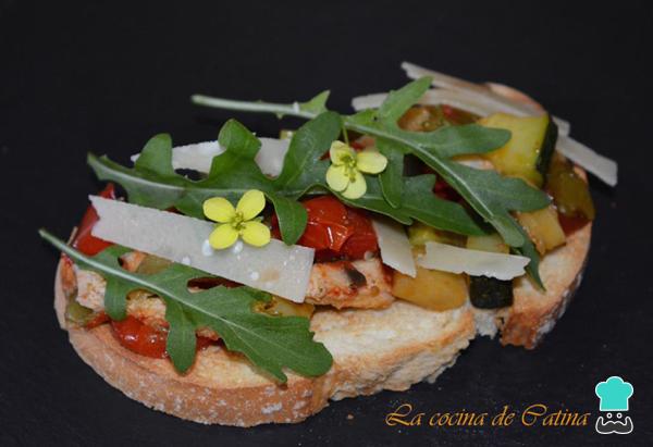 Recette de toasts de longe et de légumes