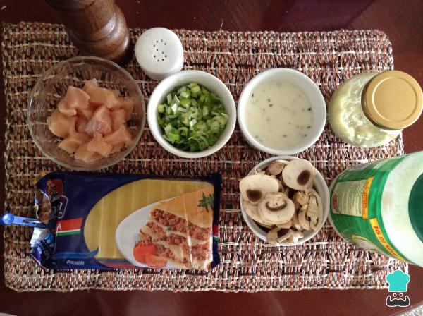 Recette de cannellonis aux champignons - Étape 1