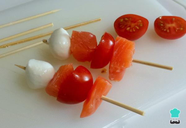 Recette de brochettes de saumon fumé - Étape 6