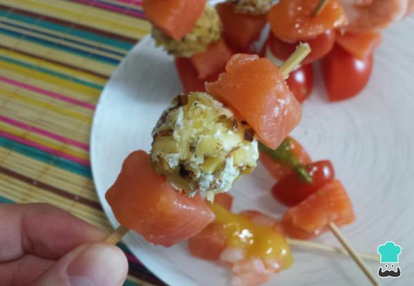 Recette de brochettes de saumon fumé - Étape 8