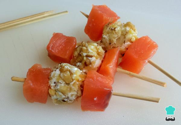 Recette de brochettes de saumon fumé - Étape 7