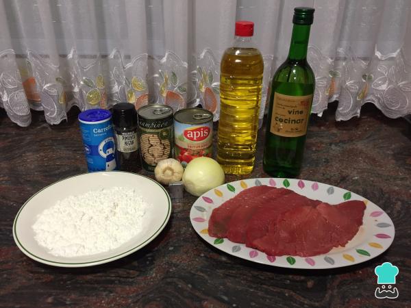 Recette de fricandó de veau aux champignons - Étape 1