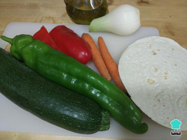 Recette de wrap aux légumes avec des légumes rôtis - Étape 1