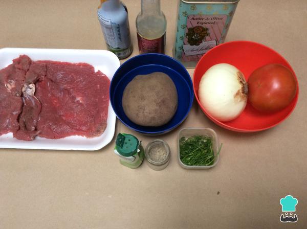 Recette de Lomo saltado - Étape 1
