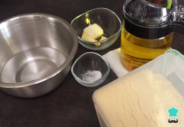 Recette d'arepas de maïs frit - Étape 1