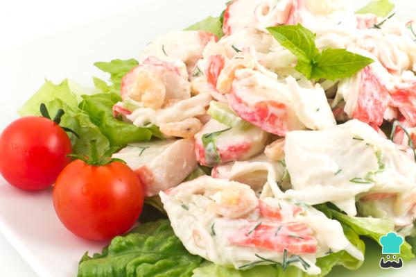 Salade de surimi avec recette de laitue - Étape 4