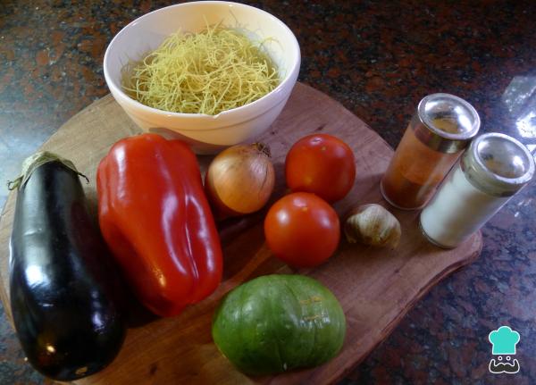 Recette de fideuá aux légumes - Étape 1