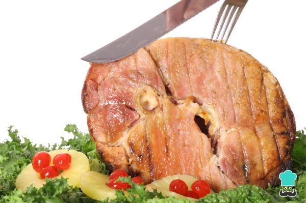 Jambon au four avec recette d'ananas