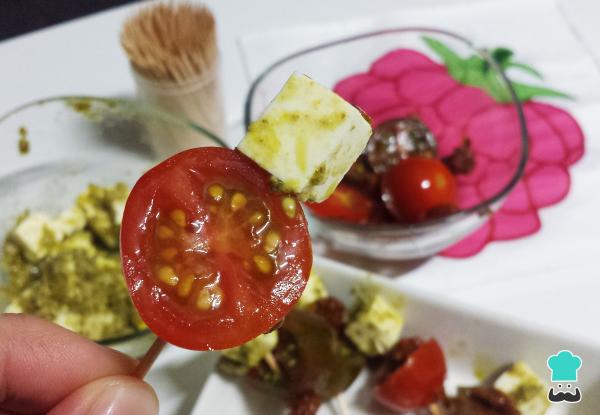 Recette Brochettes de tomates cerises et fromage frais
