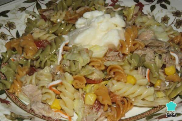 Recette Salade de pâtes au thon et mayonnaise
