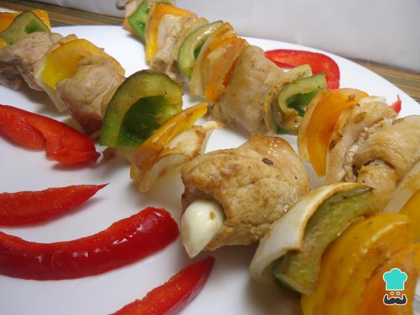 Recette de brochettes de boeuf au fromage