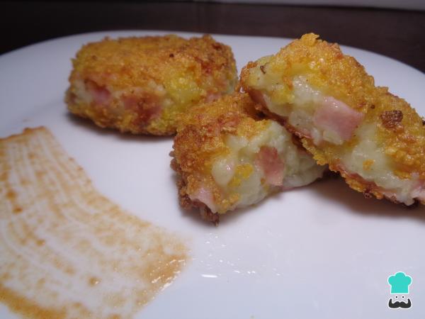Recette de croquettes de jambon, fromage et pommes de terre