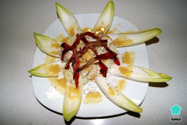 Salade d'endives à la recette de cabillaud