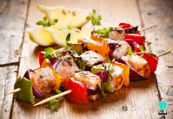 Recette Brochettes mer et terre