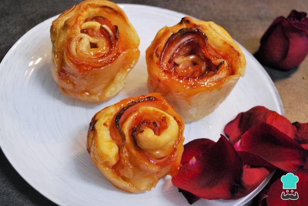 Recette Pâte feuilletée roses et bacon