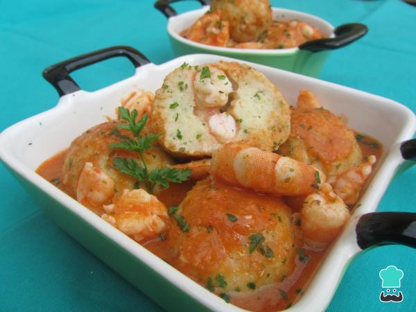 Recette de boulettes de viande de lotte et crevettes royales