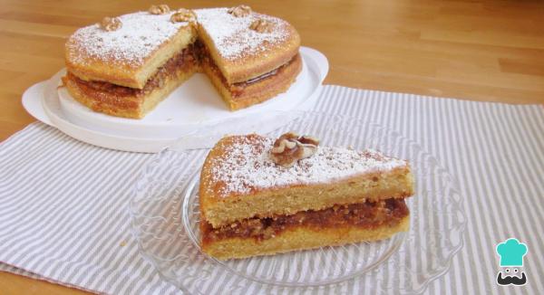 Recette de gâteau fourré au caramel et aux noix