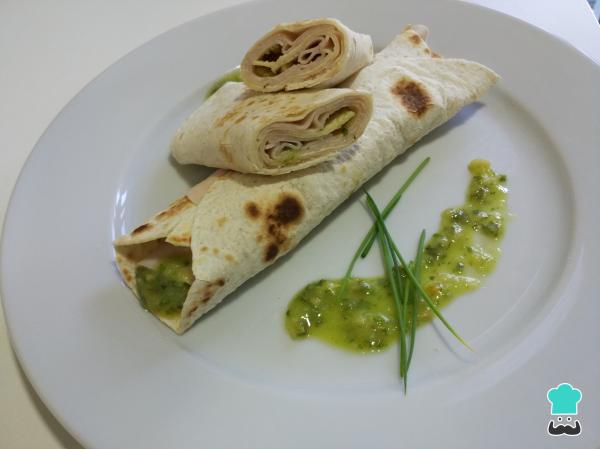 Recette de wrap au pesto et à la dinde