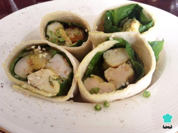 Recette de wrap au poulet et au curry