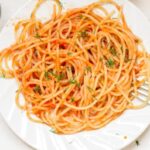 La recette des spaghettis à la sauce rose