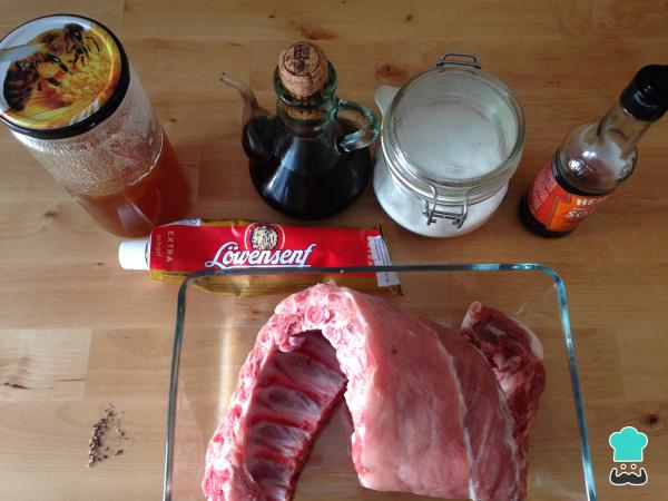Recette de Côtes de Porc au Miel, Moutarde et Soja - Étape 1
