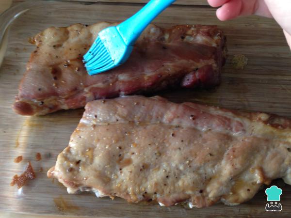 Recette de côtes de porc au miel, à la moutarde et au soja - Étape 5