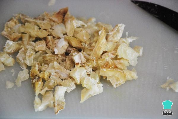 Recette de canapés de morue - Étape 1